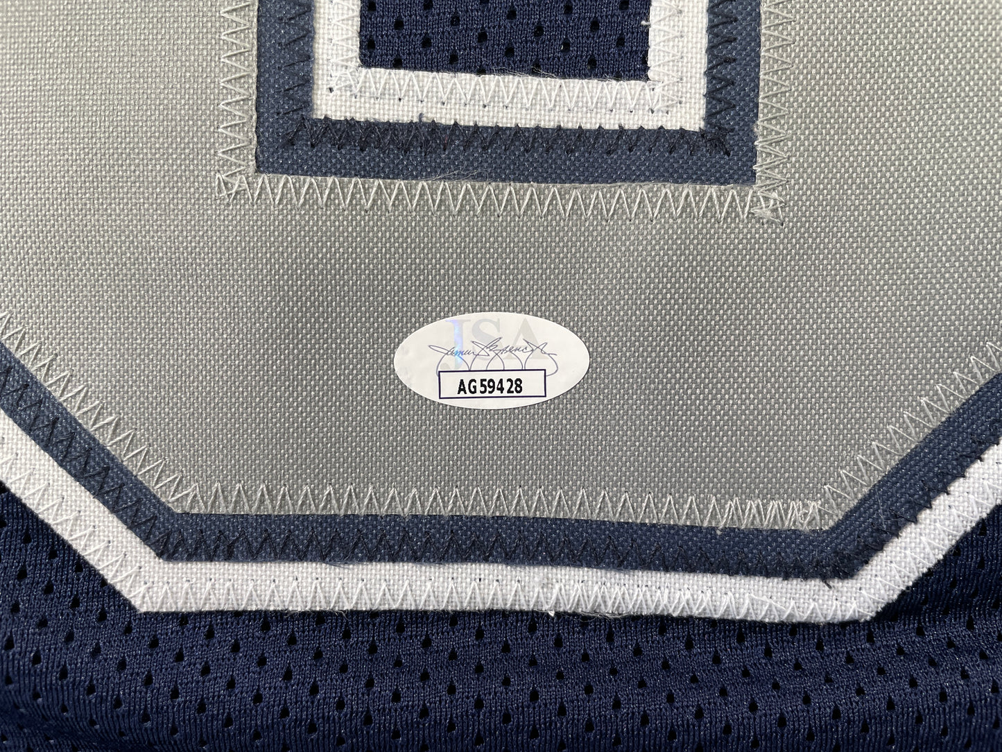 TONY HILL DALLAS COWBOYS SIGNED BLUE JERSEY size 3XL JSA COA