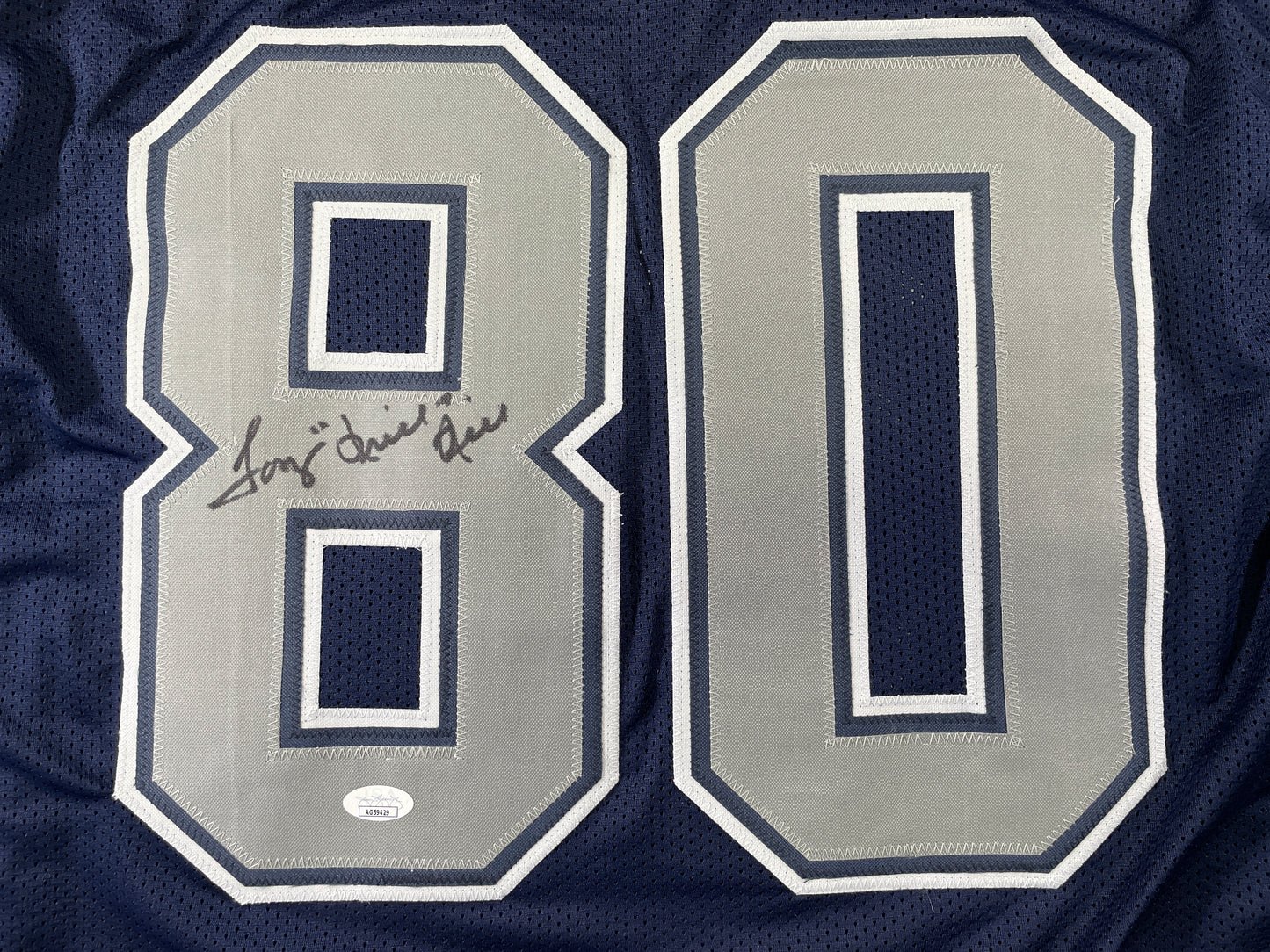 TONY HILL DALLAS COWBOYS SIGNED BLUE JERSEY size 3XL JSA COA