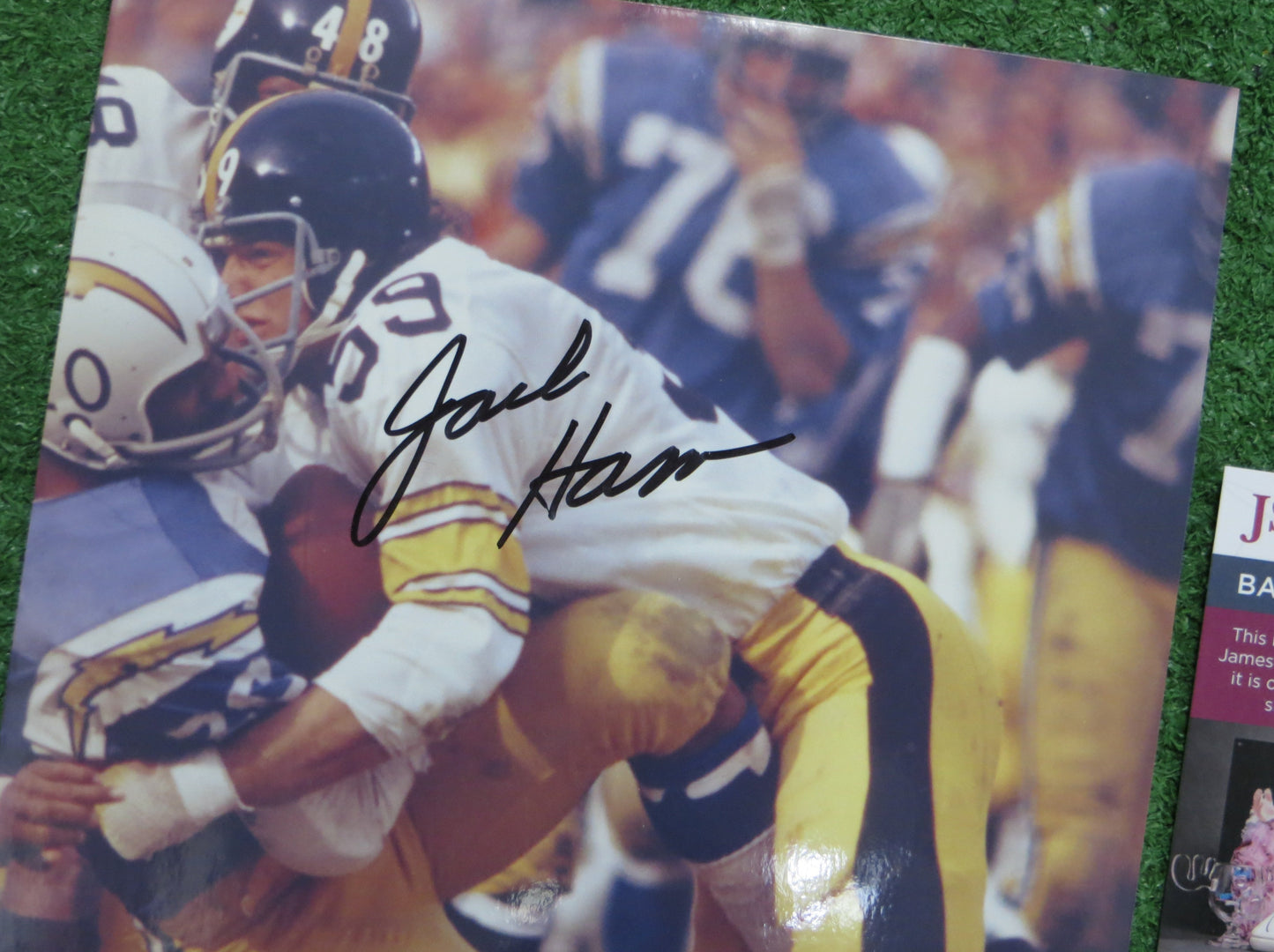 JACK HAM PITTSBURGH STEELERS SIGNED 8x10 PHOTO JSA COA