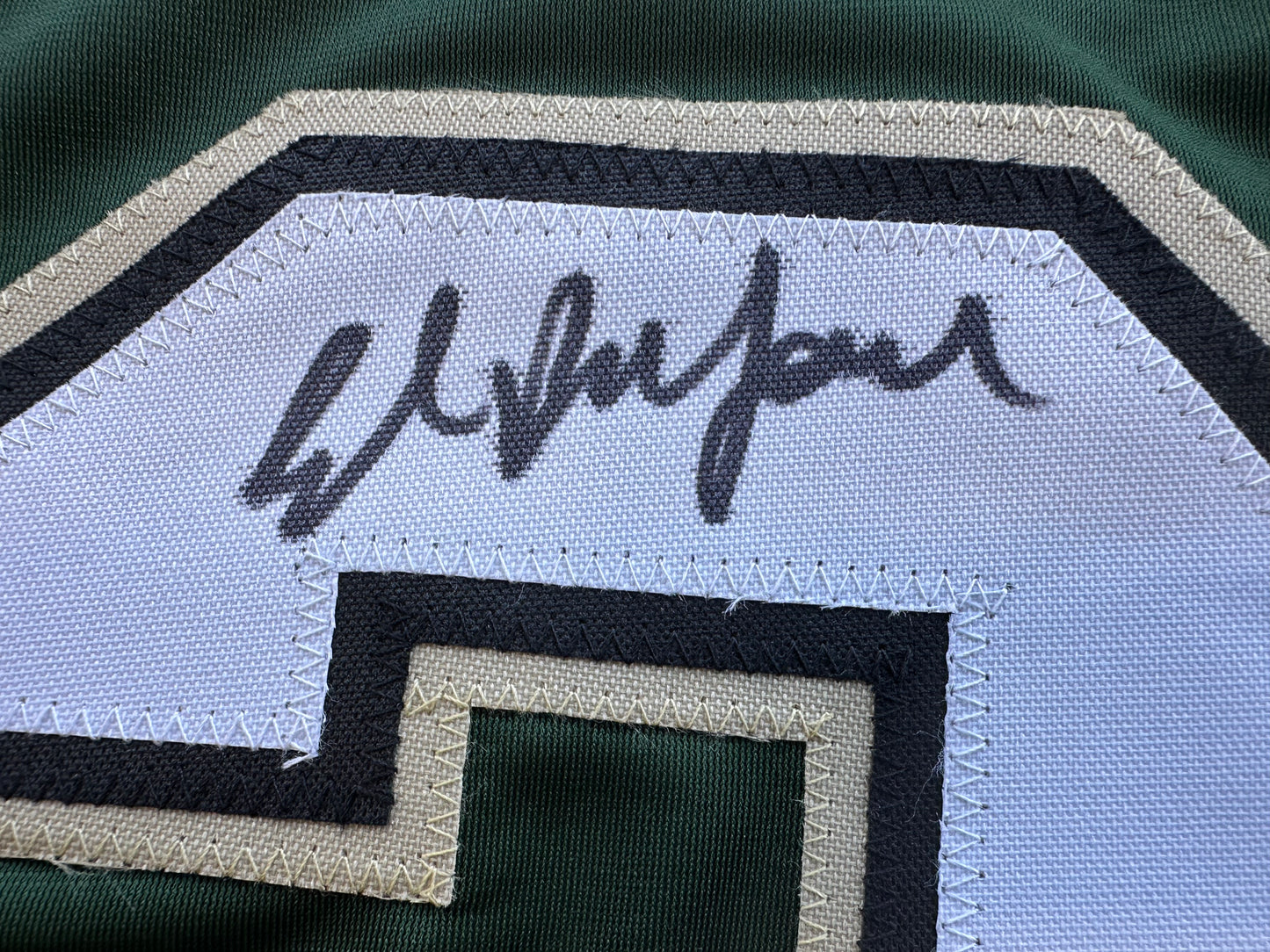 ED BELFOUR SIGNED GREEN HOCKEY JERSEY Dallas Stars BAS