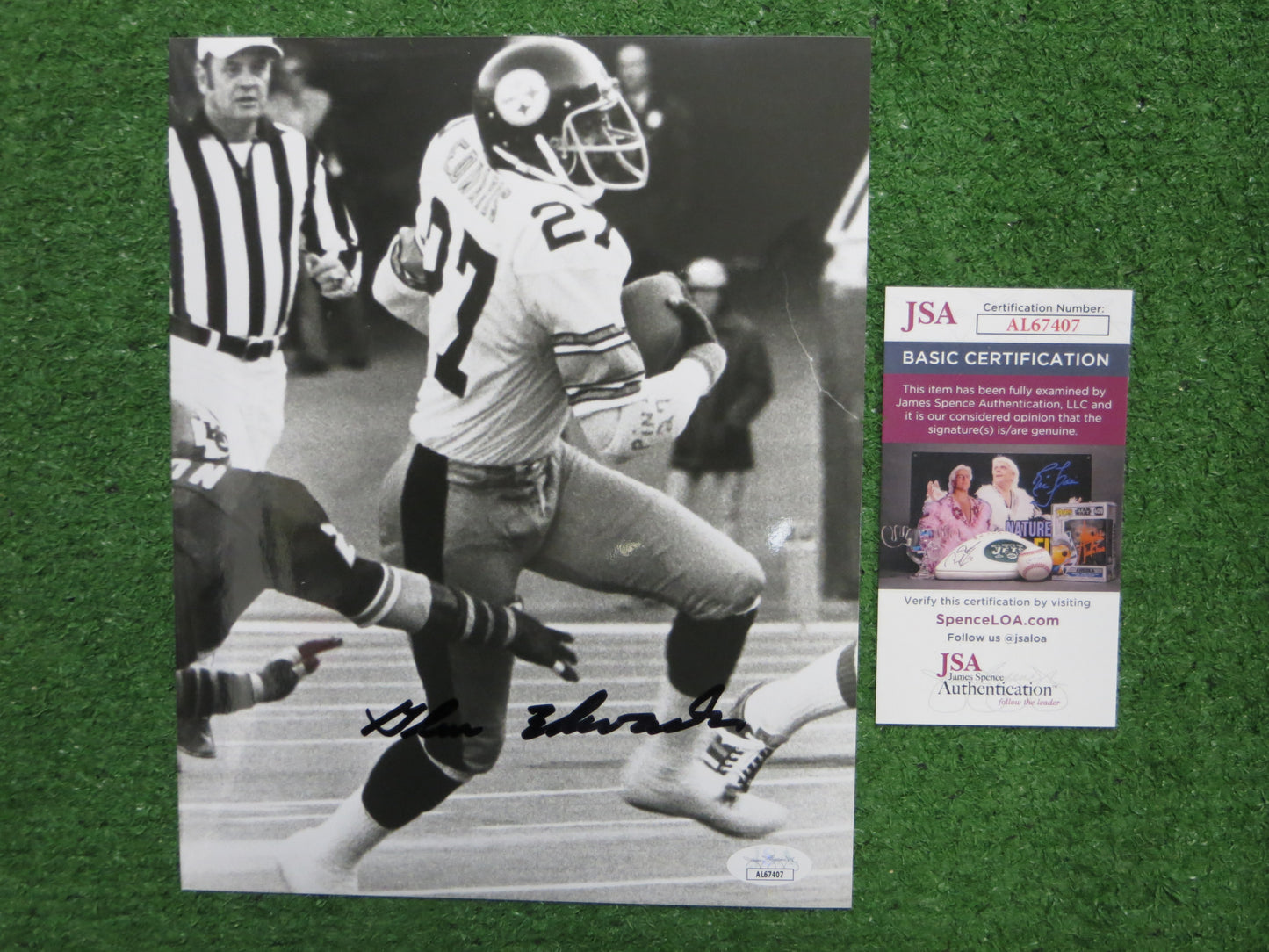 GLEN EDWARDS PITTSBURGH STEELERS SIGNED 8x10 PHOTO JSA COA