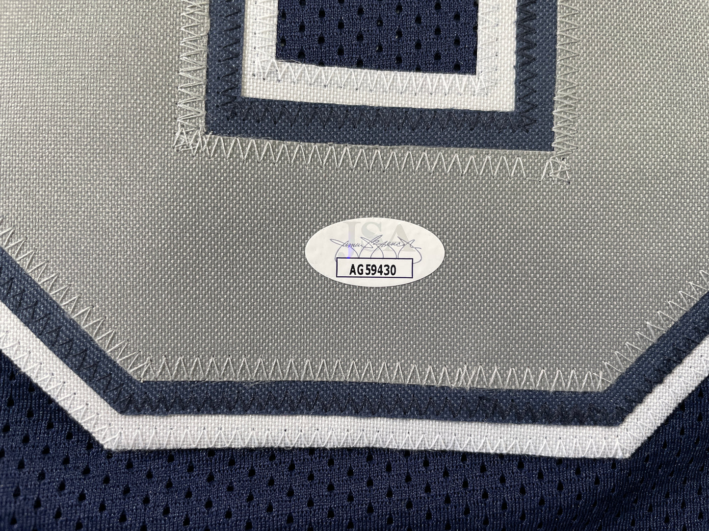 TONY HILL DALLAS COWBOYS SIGNED BLUE JERSEY size 3XL JSA COA