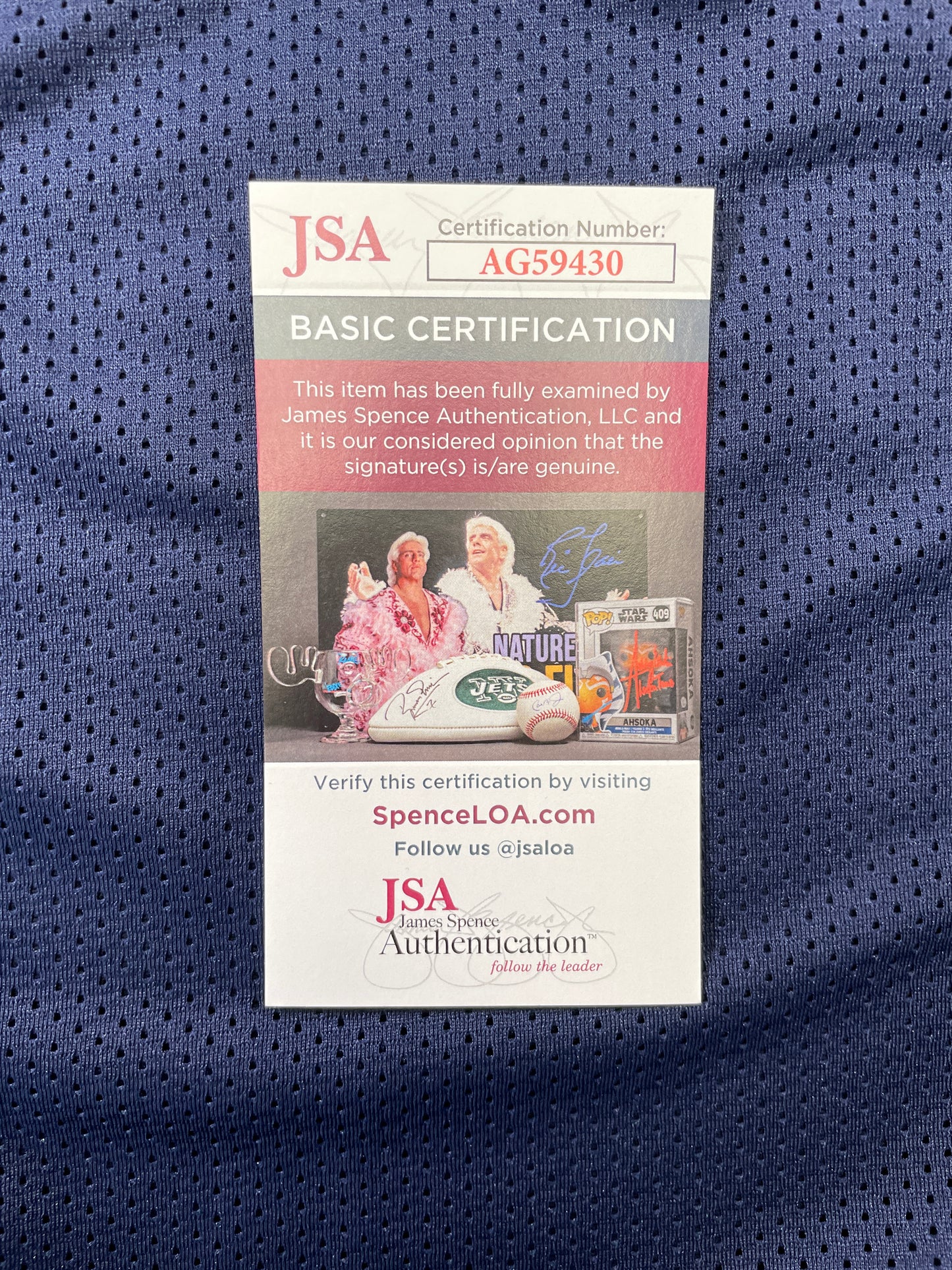 TONY HILL DALLAS COWBOYS SIGNED BLUE JERSEY size 3XL JSA COA