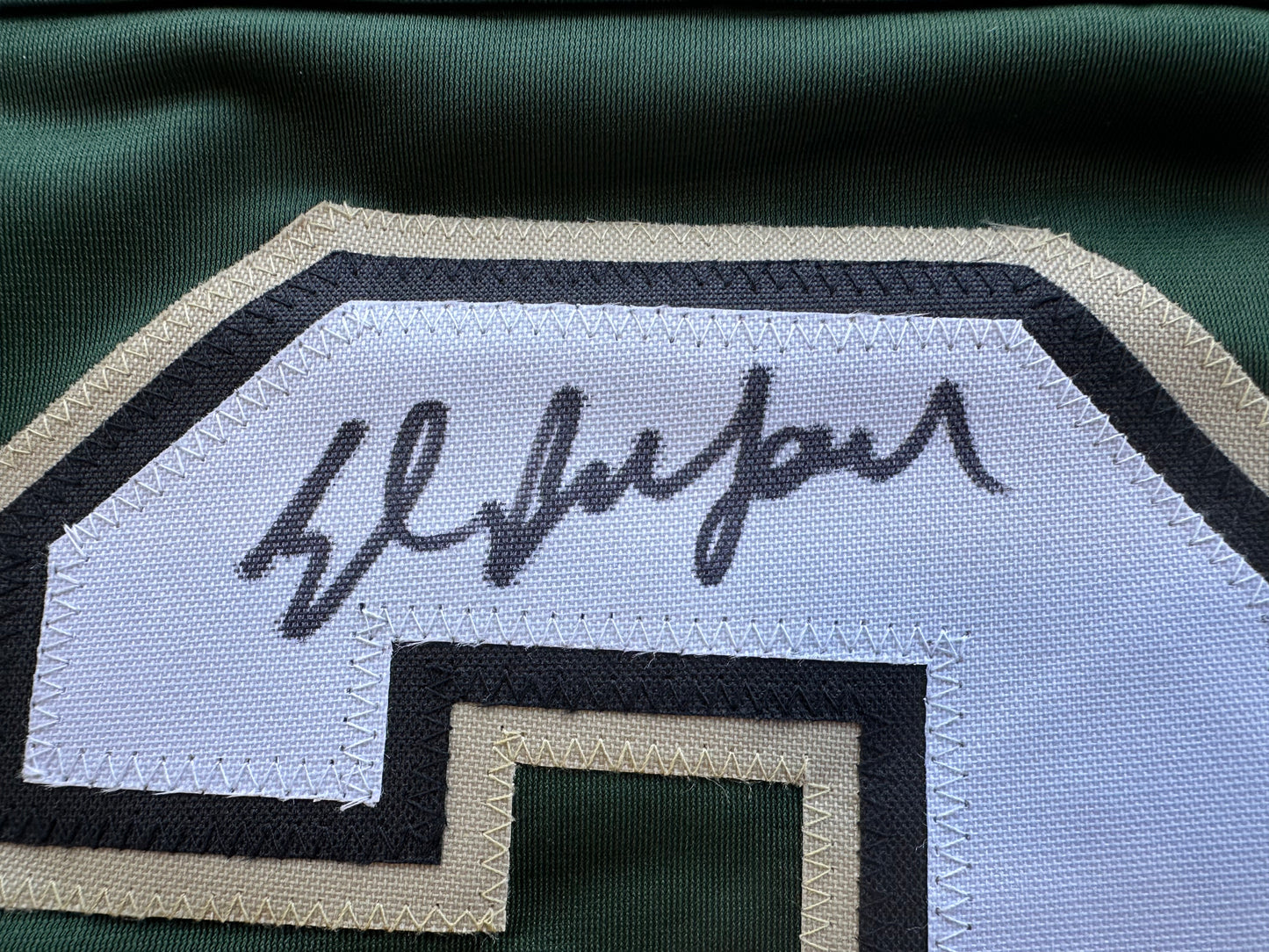 ED BELFOUR SIGNED GREEN HOCKEY JERSEY Dallas Stars BAS