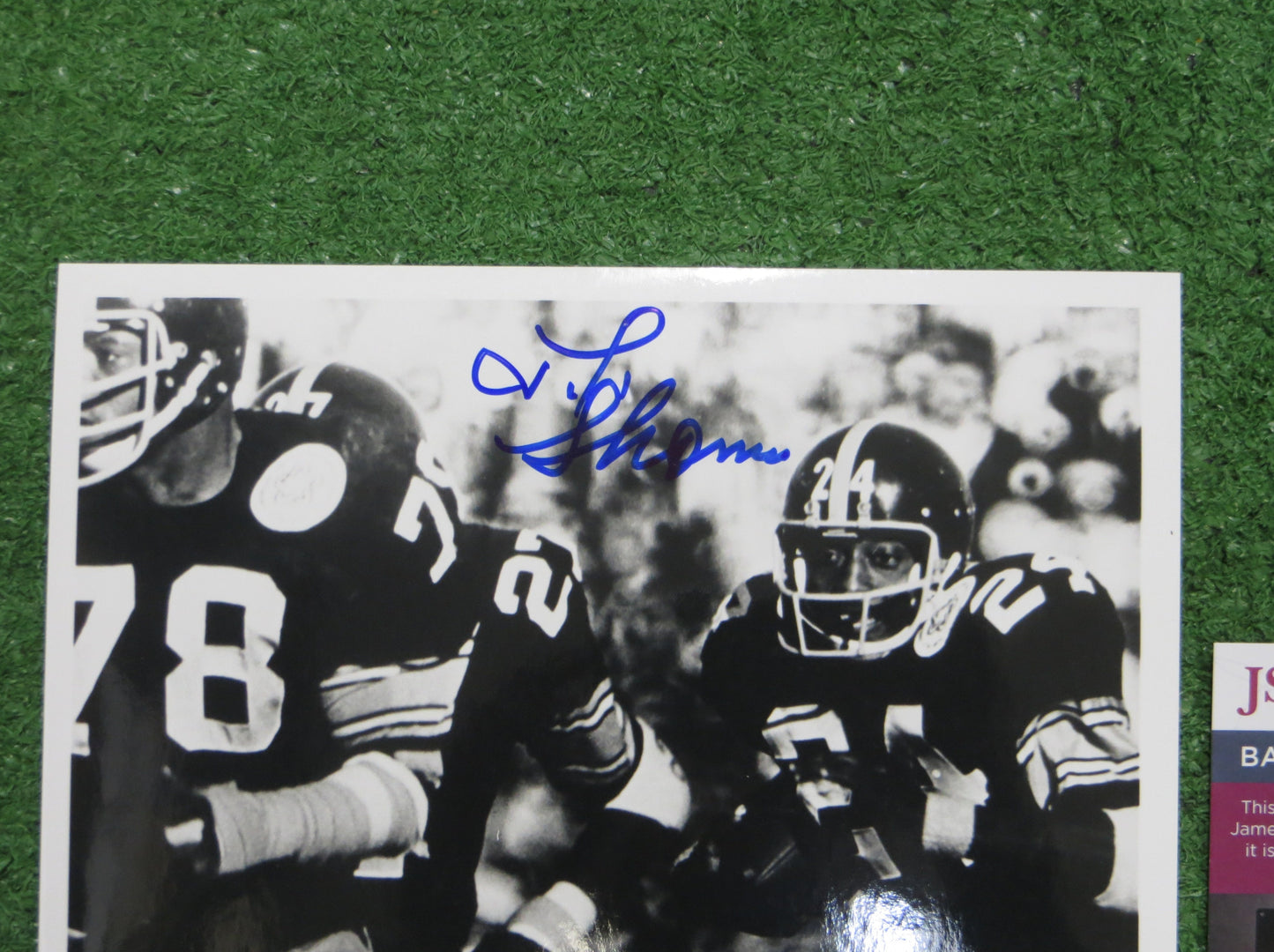 J.T. THOMAS PITTSBURGH STEELERS SIGNED 8x10 PHOTO JSA COA