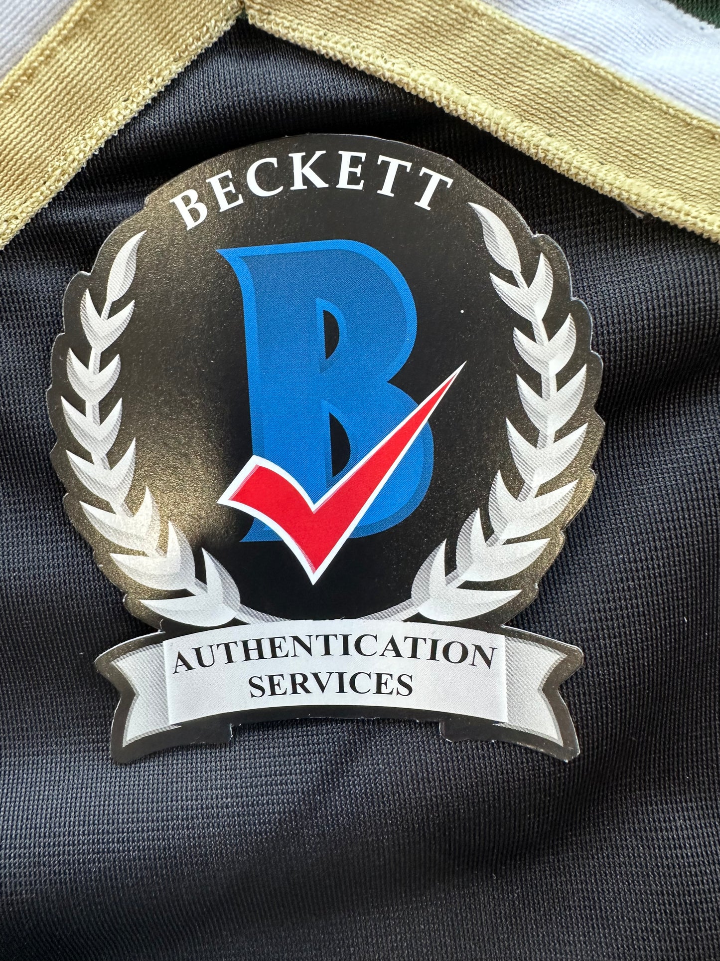 ED BELFOUR SIGNED GREEN HOCKEY JERSEY Dallas Stars BAS