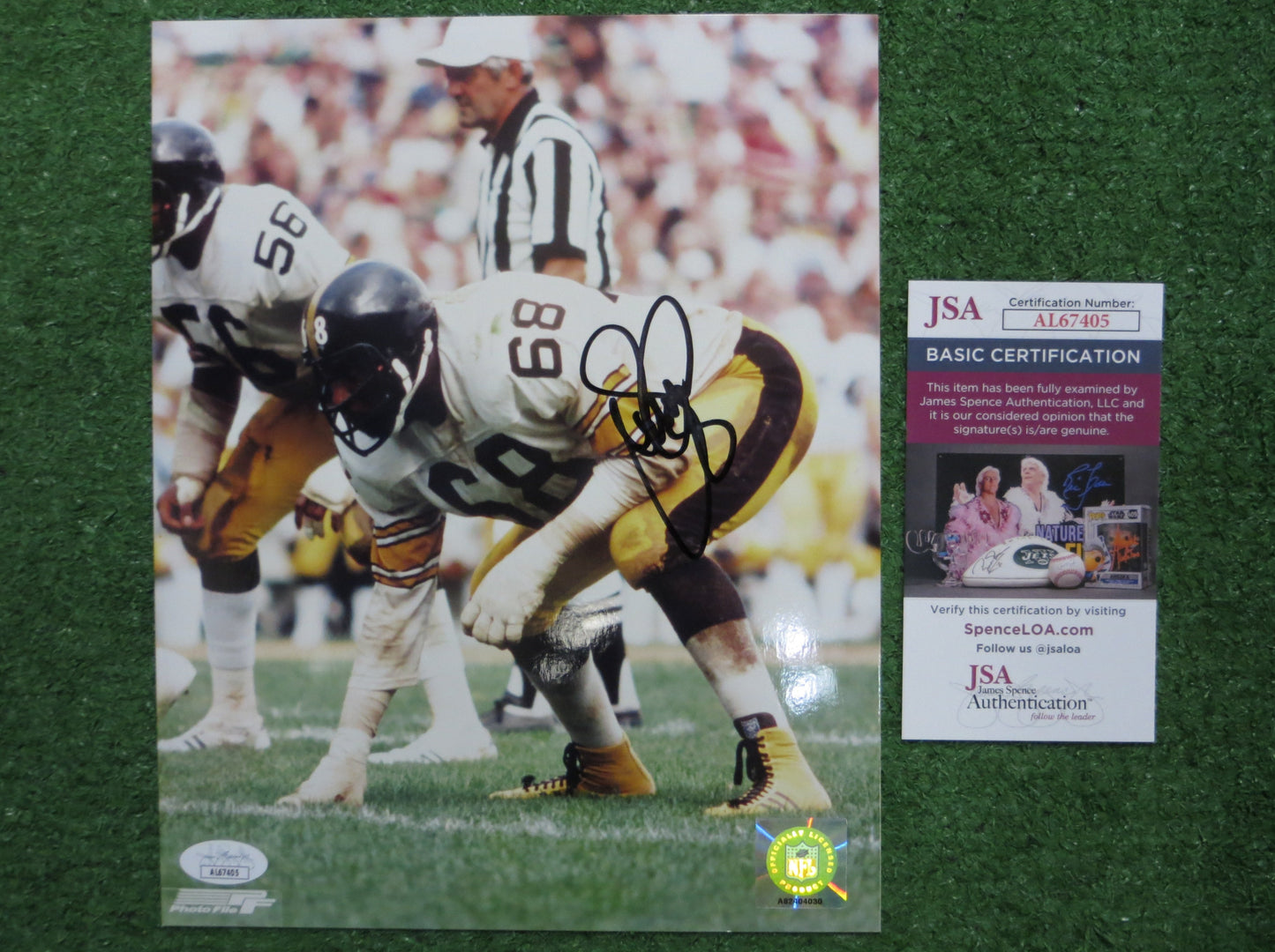LC GREENWOOD PITTSBURGH STEELERS SIGNED 8x10 PHOTO JSA COA
