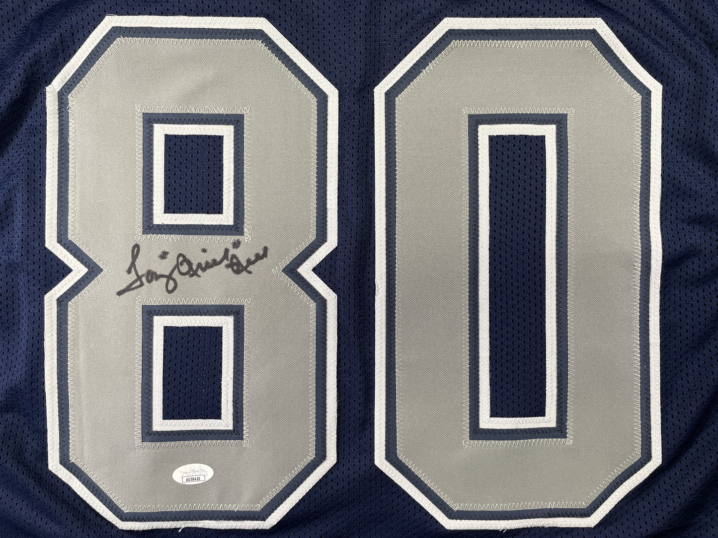 TONY HILL DALLAS COWBOYS SIGNED BLUE JERSEY size 3XL JSA COA