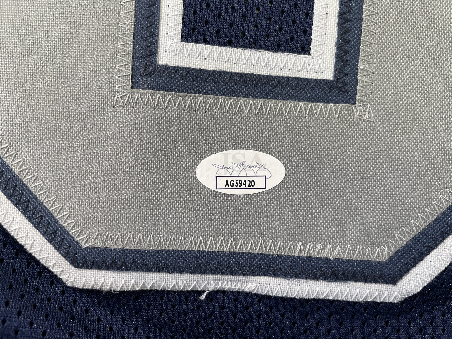 TONY HILL DALLAS COWBOYS SIGNED BLUE JERSEY size 3XL JSA COA