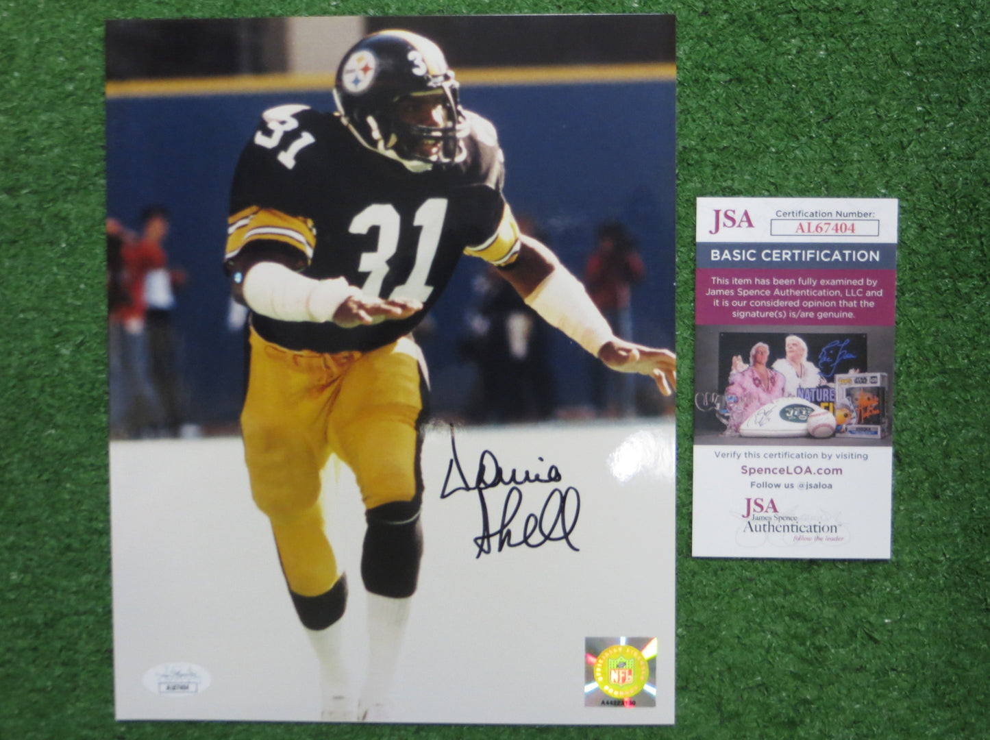 DONNIE SHELL PITTSBURGH STEELERS SIGNED 8x10 PHOTO JSA COA