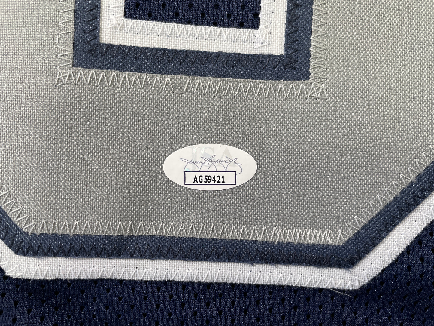 TONY HILL DALLAS COWBOYS SIGNED BLUE JERSEY size 3XL JSA COA