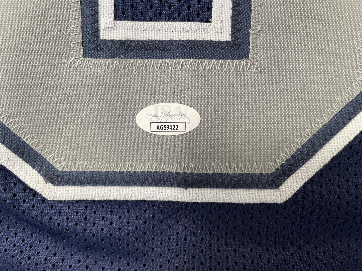 TONY HILL DALLAS COWBOYS SIGNED BLUE JERSEY size 3XL JSA COA