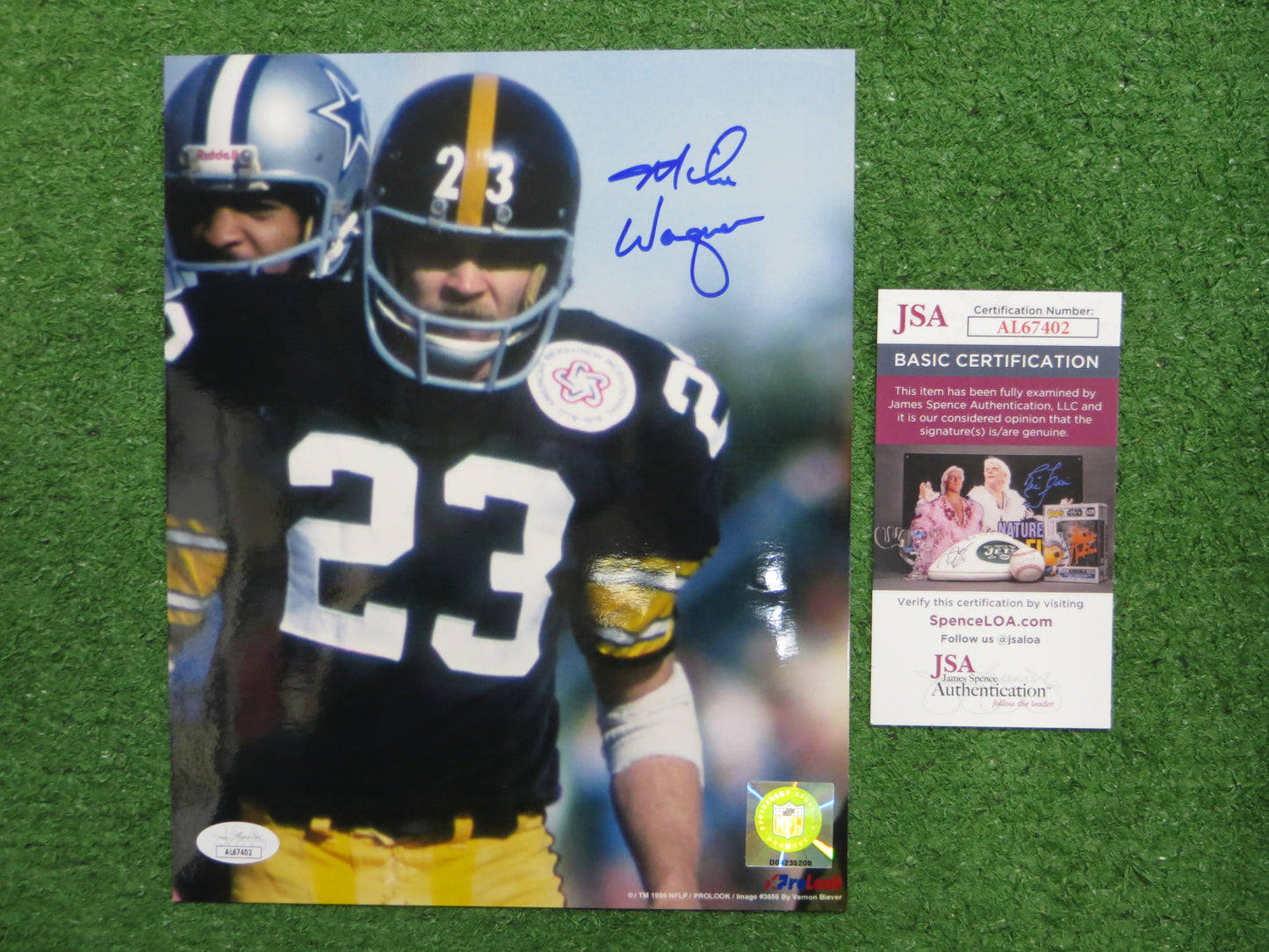 MIKE WAGNER PITTSBURGH STEELERS SIGNED 8x10 PHOTO JSA COA
