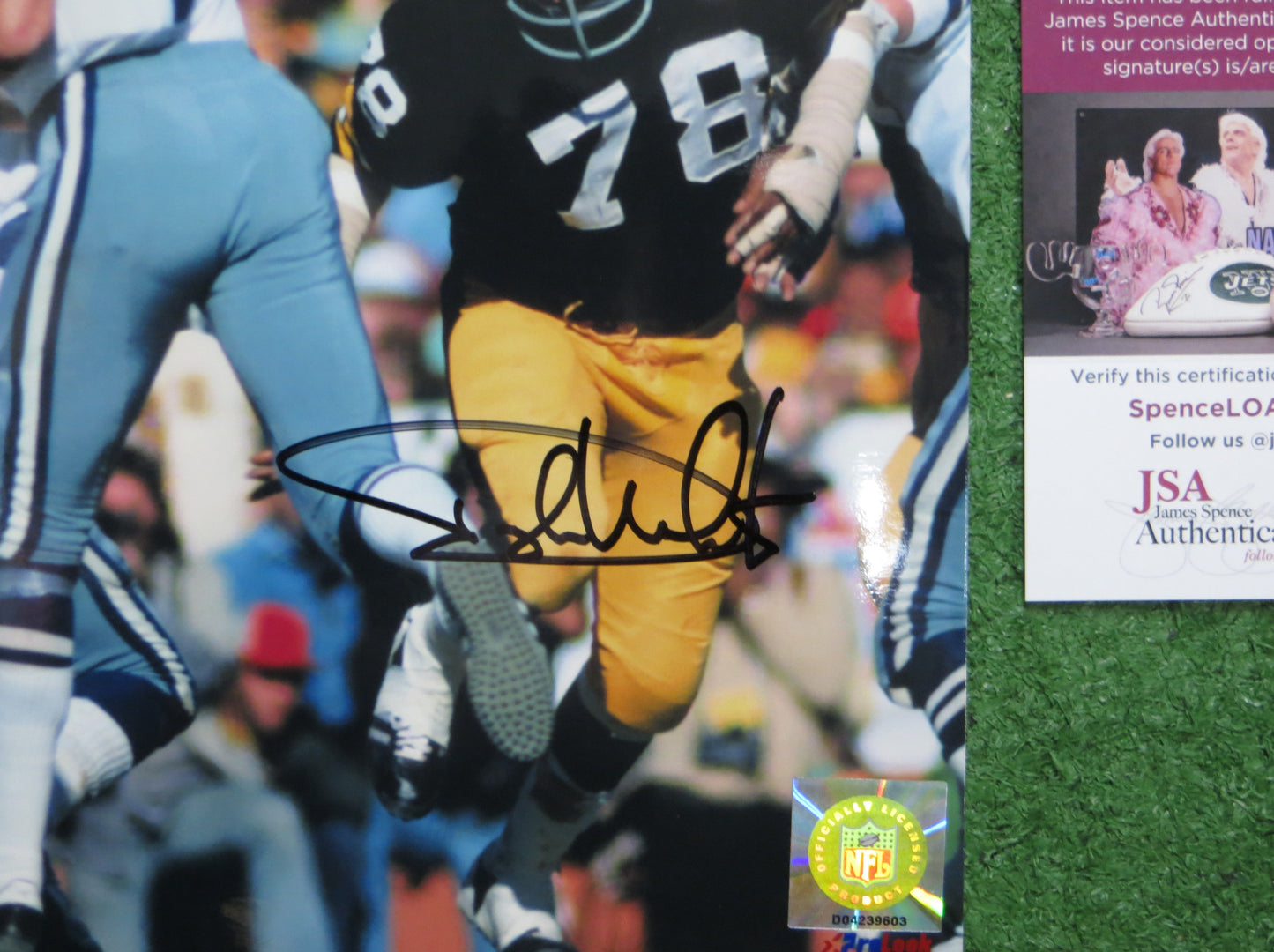 DWIGHT WHITE PITTSBURGH STEELERS SIGNED 8x10 PHOTO JSA COA