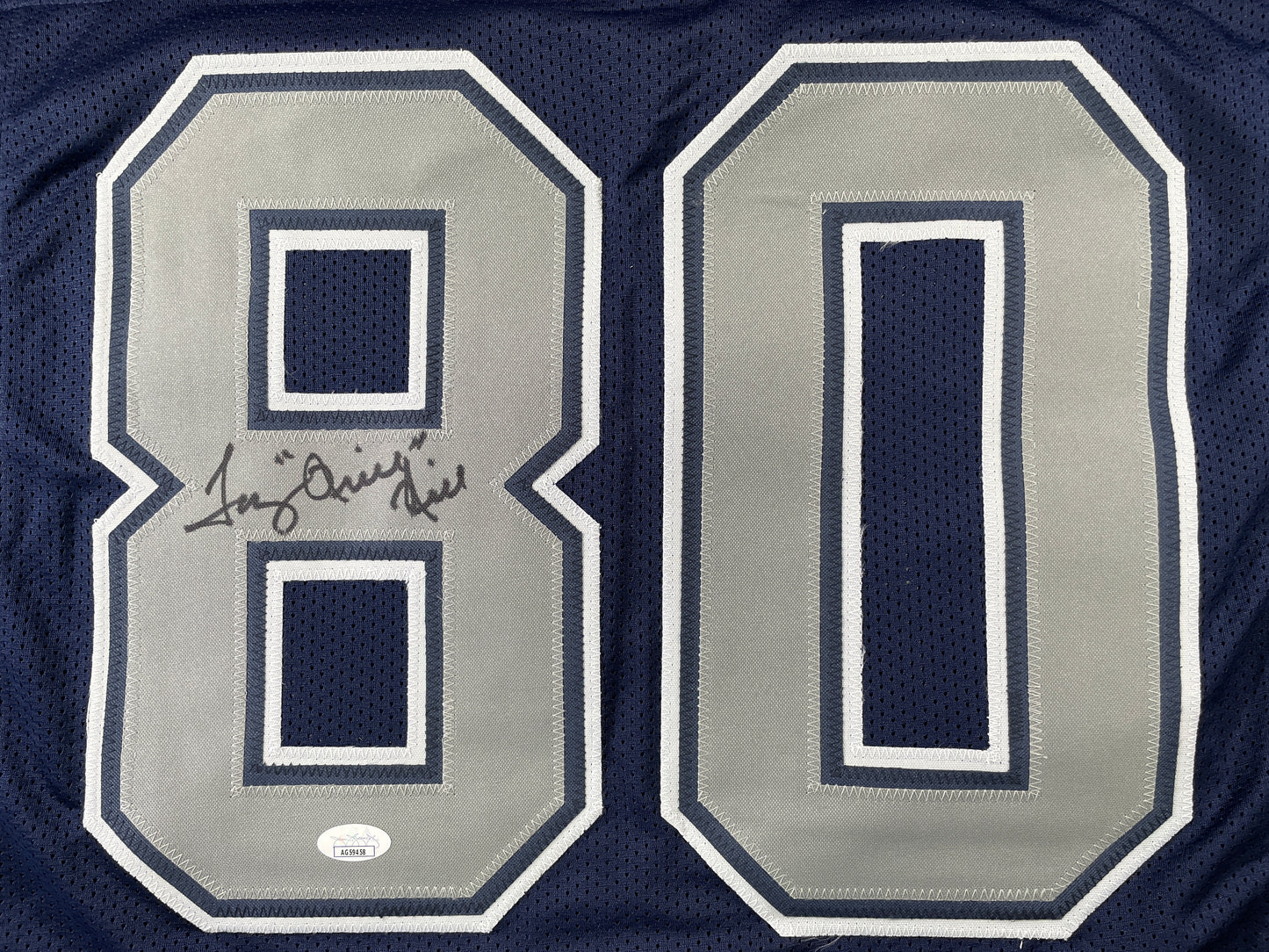 TONY HILL DALLAS COWBOYS SIGNED BLUE JERSEY size 2XL JSA COA