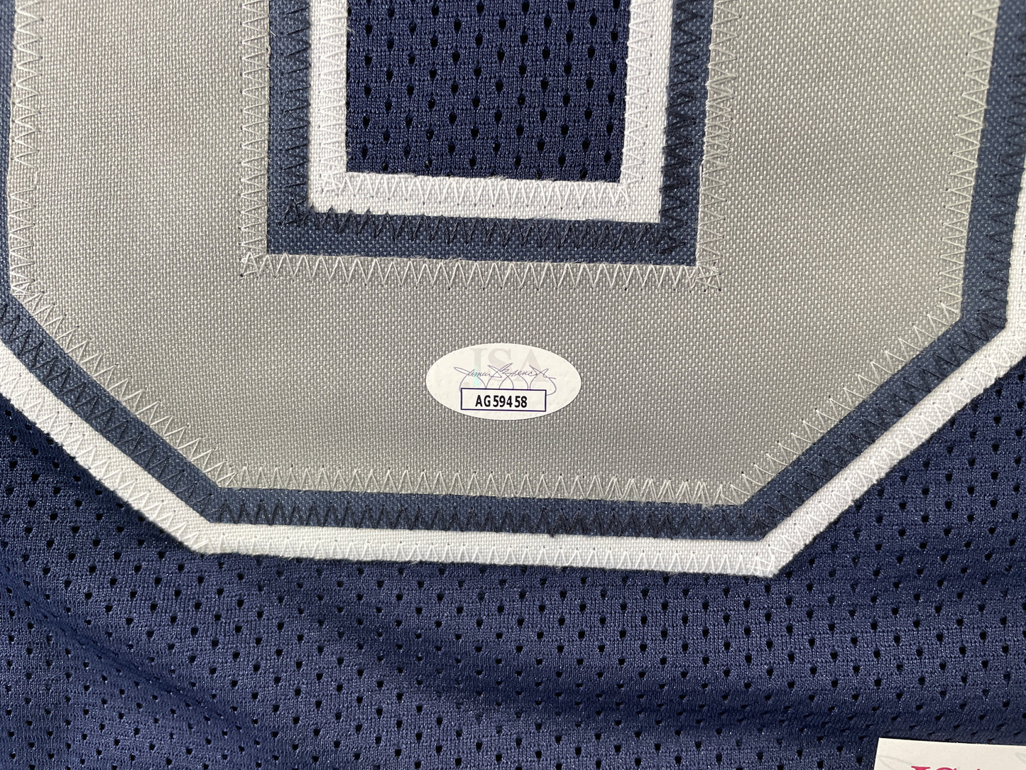 TONY HILL DALLAS COWBOYS SIGNED BLUE JERSEY size 2XL JSA COA