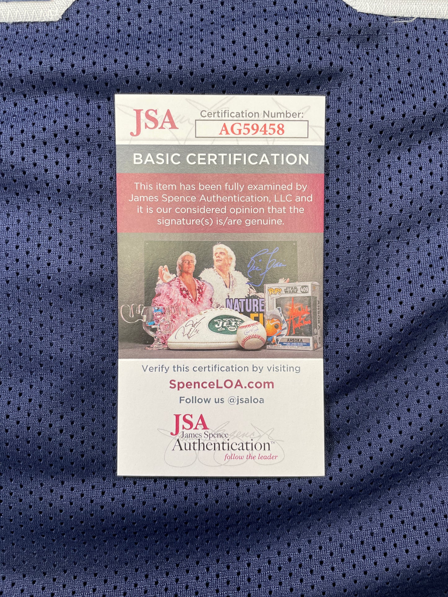 TONY HILL DALLAS COWBOYS SIGNED BLUE JERSEY size 2XL JSA COA