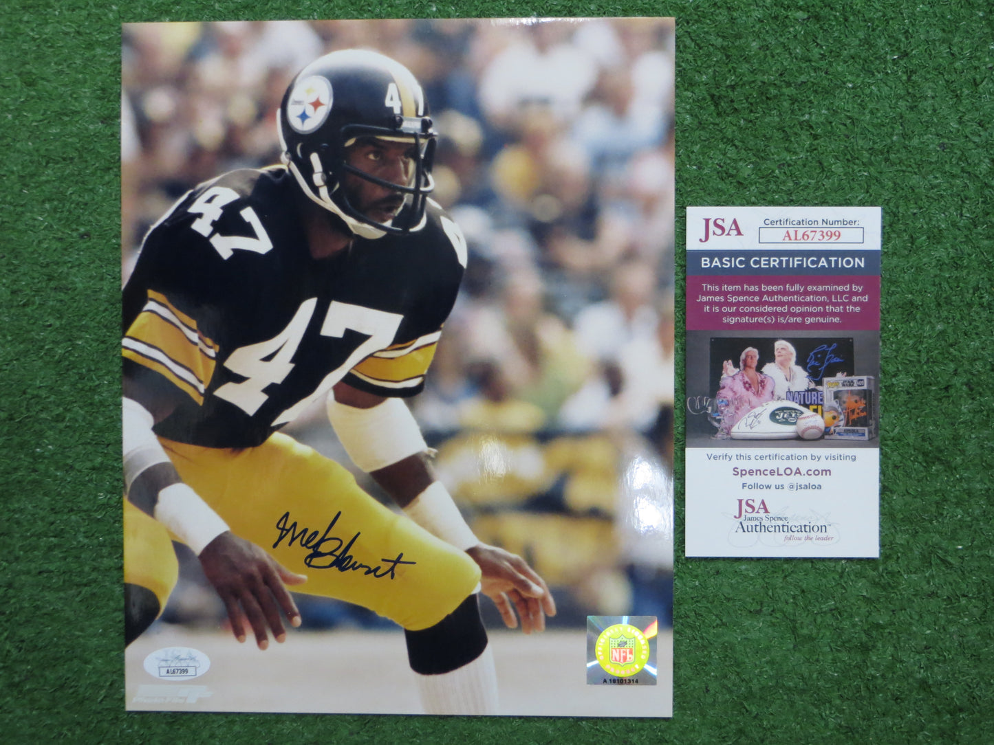 MEL BLOUNT PITTSBURGH STEELERS SIGNED 8x10 PHOTO JSA COA