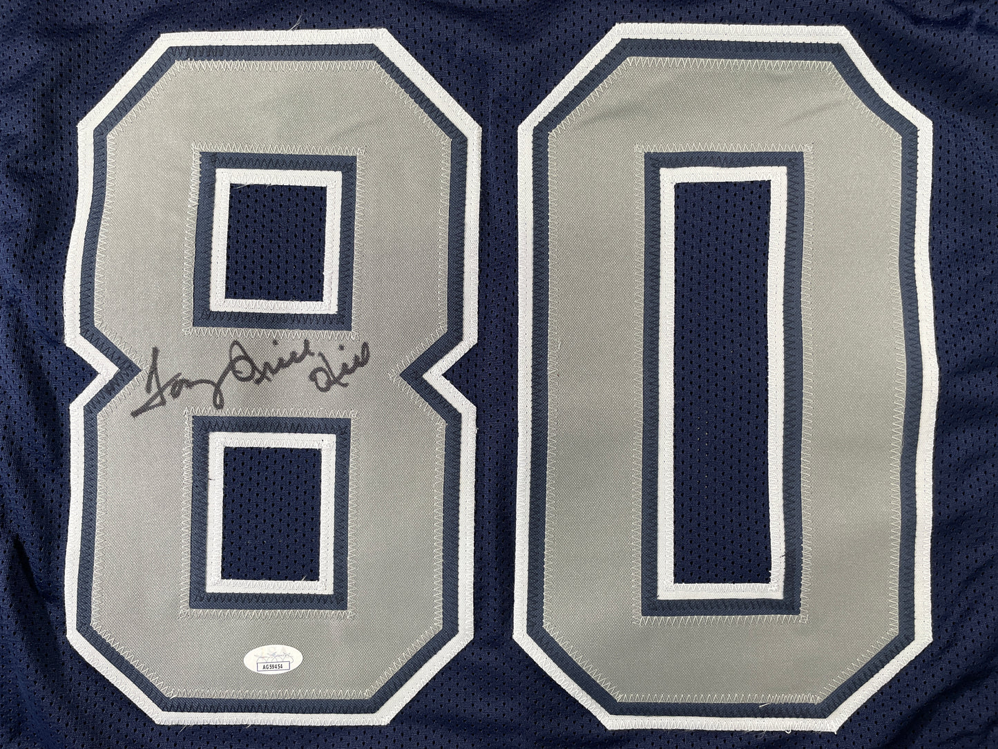 TONY HILL DALLAS COWBOYS SIGNED BLUE JERSEY size 2XL JSA COA