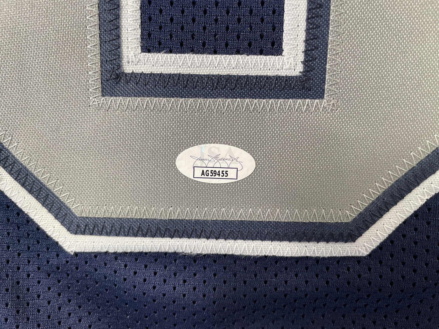 TONY HILL DALLAS COWBOYS SIGNED BLUE JERSEY size 2XL JSA COA