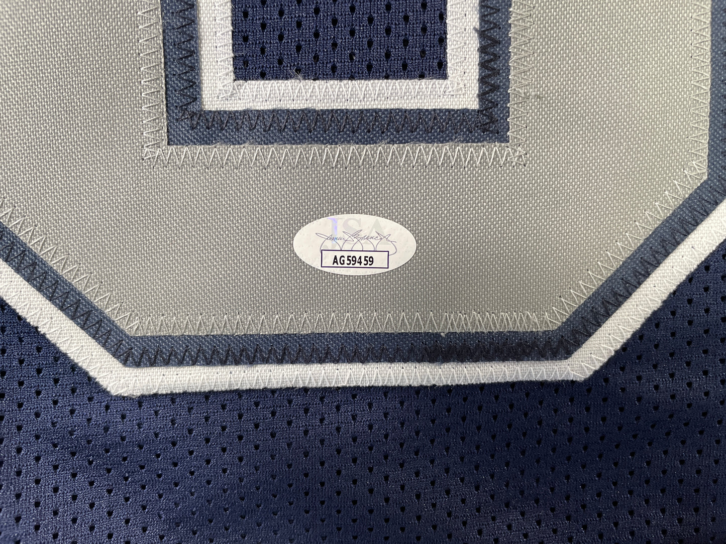 TONY HILL DALLAS COWBOYS SIGNED BLUE JERSEY size 2XL JSA COA