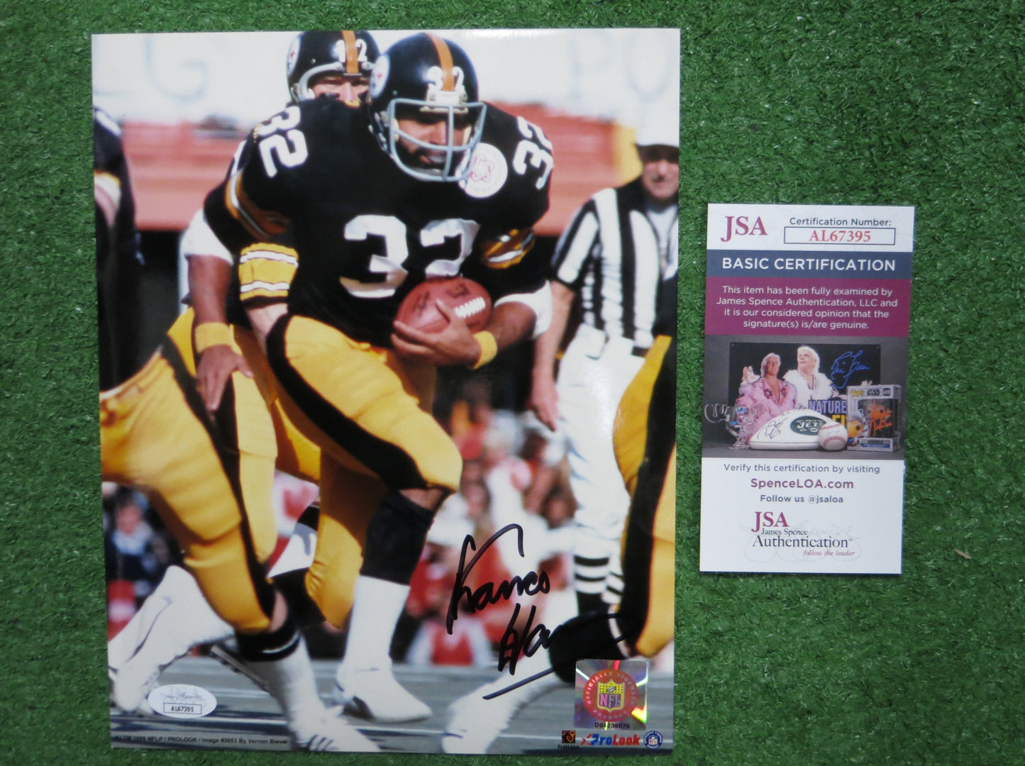 FRANCO HARRIS PITTSBURGH STEELERS SIGNED 8x10 PHOTO JSA COA