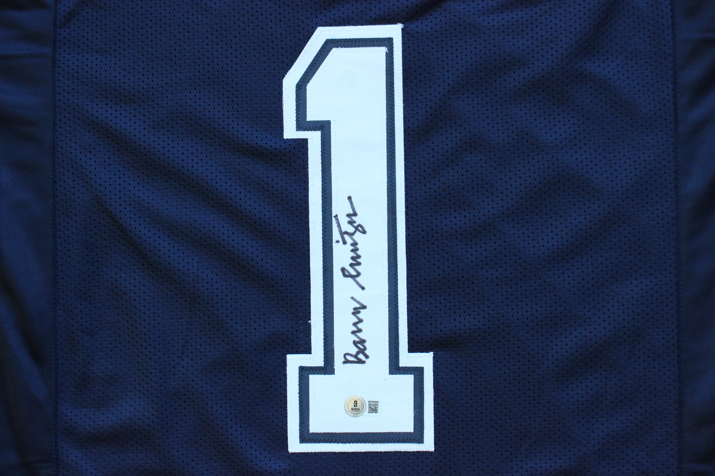 BARRY SWITZER DALLAS COWBOYS SIGNED ROAD STATS JERSEY Sooners BAS COA