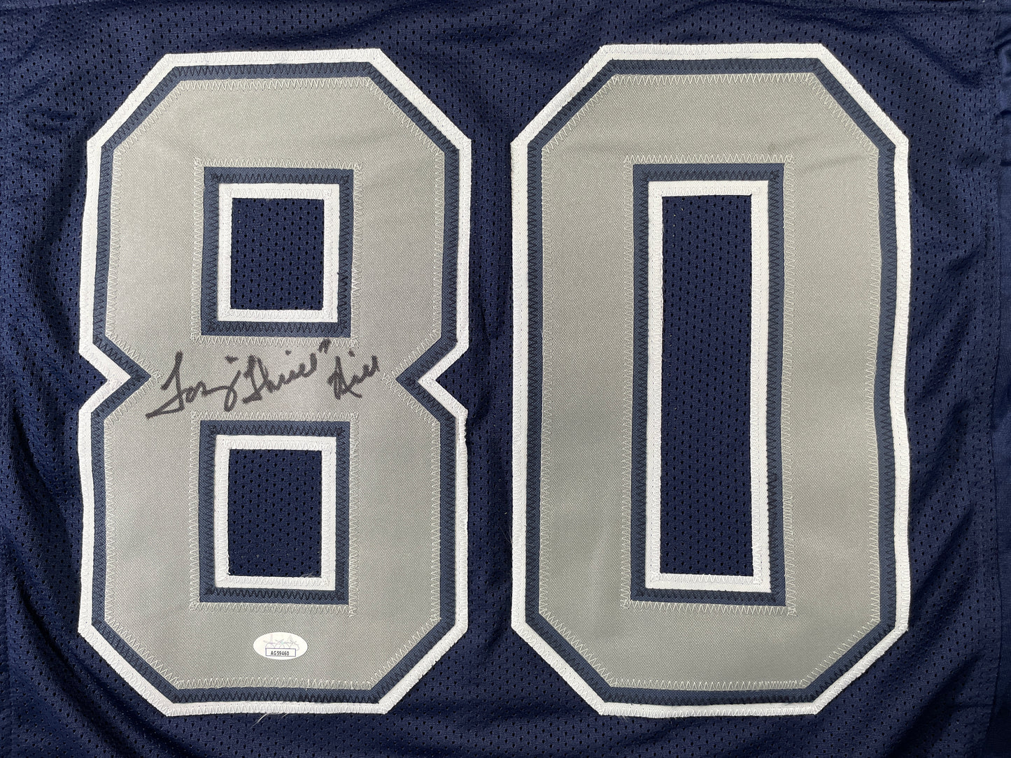 TONY HILL DALLAS COWBOYS SIGNED BLUE JERSEY size 2XL JSA COA