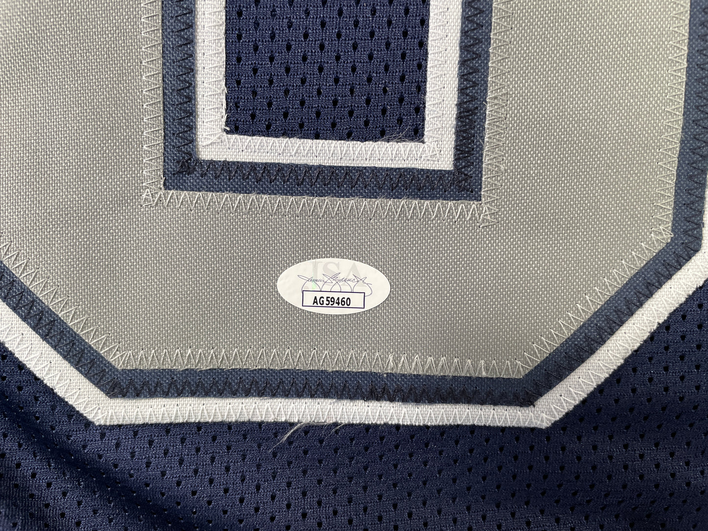 TONY HILL DALLAS COWBOYS SIGNED BLUE JERSEY size 2XL JSA COA