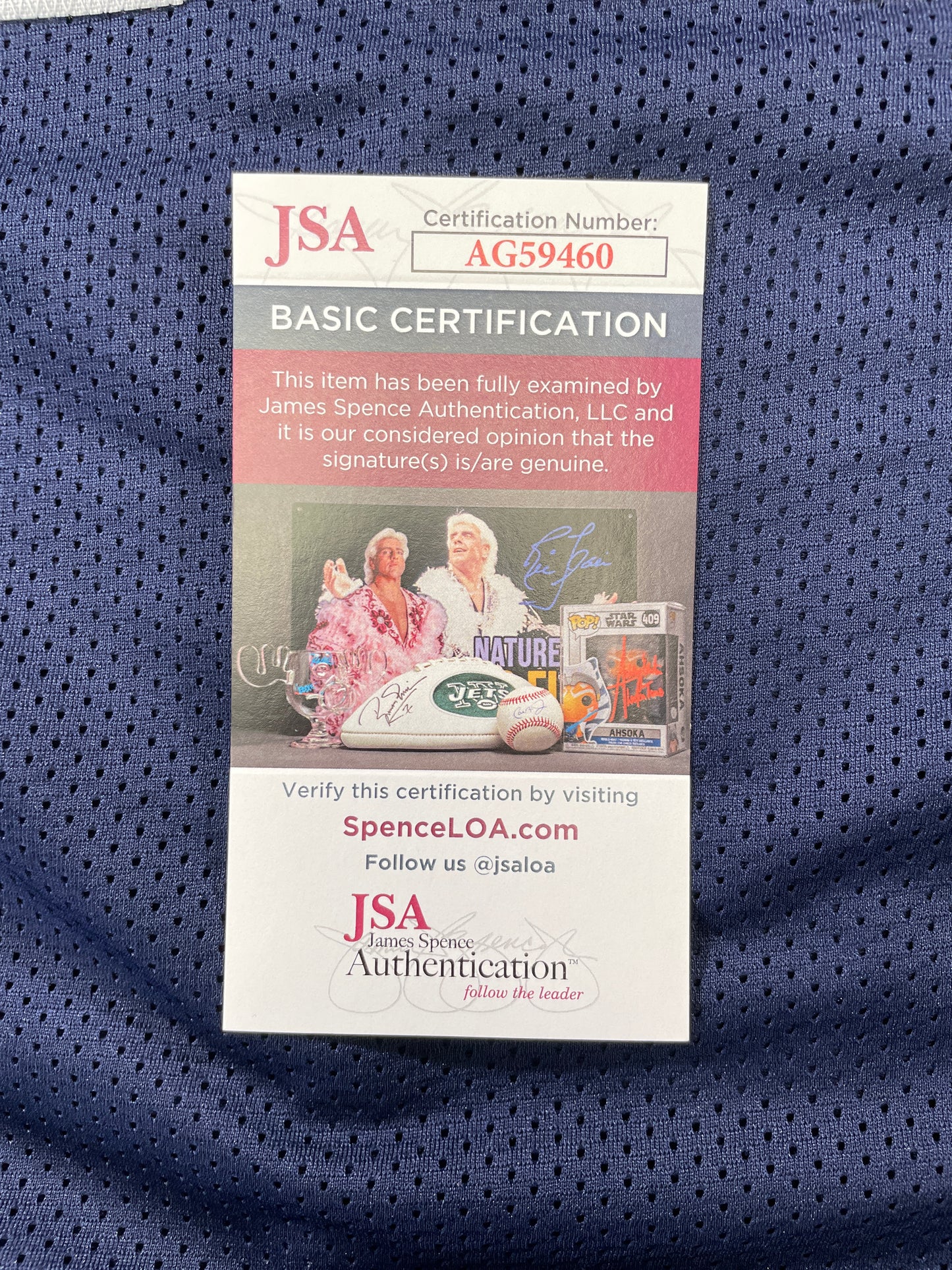 TONY HILL DALLAS COWBOYS SIGNED BLUE JERSEY size 2XL JSA COA