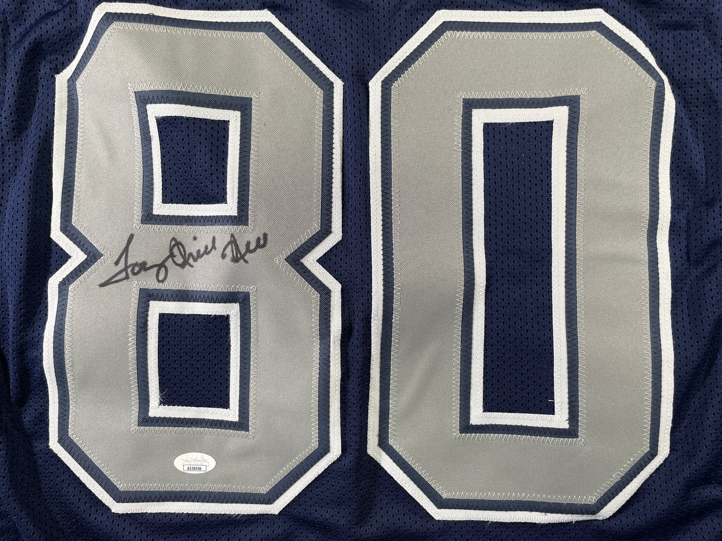 TONY HILL DALLAS COWBOYS SIGNED BLUE JERSEY size 2XL JSA COA