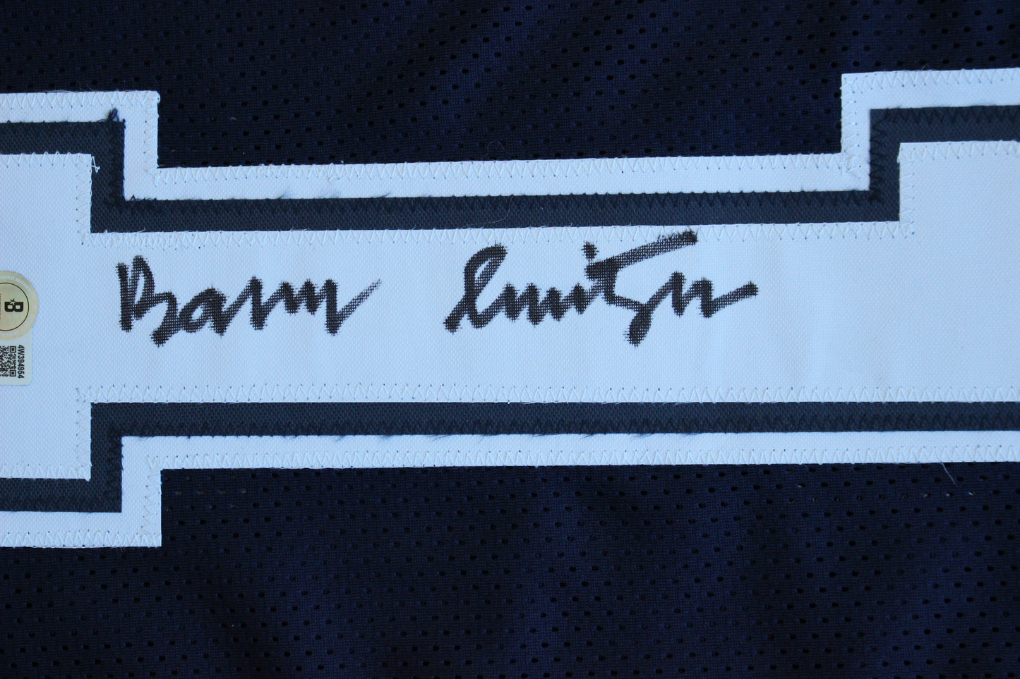 BARRY SWITZER DALLAS COWBOYS SIGNED ROAD STATS JERSEY Sooners BAS COA