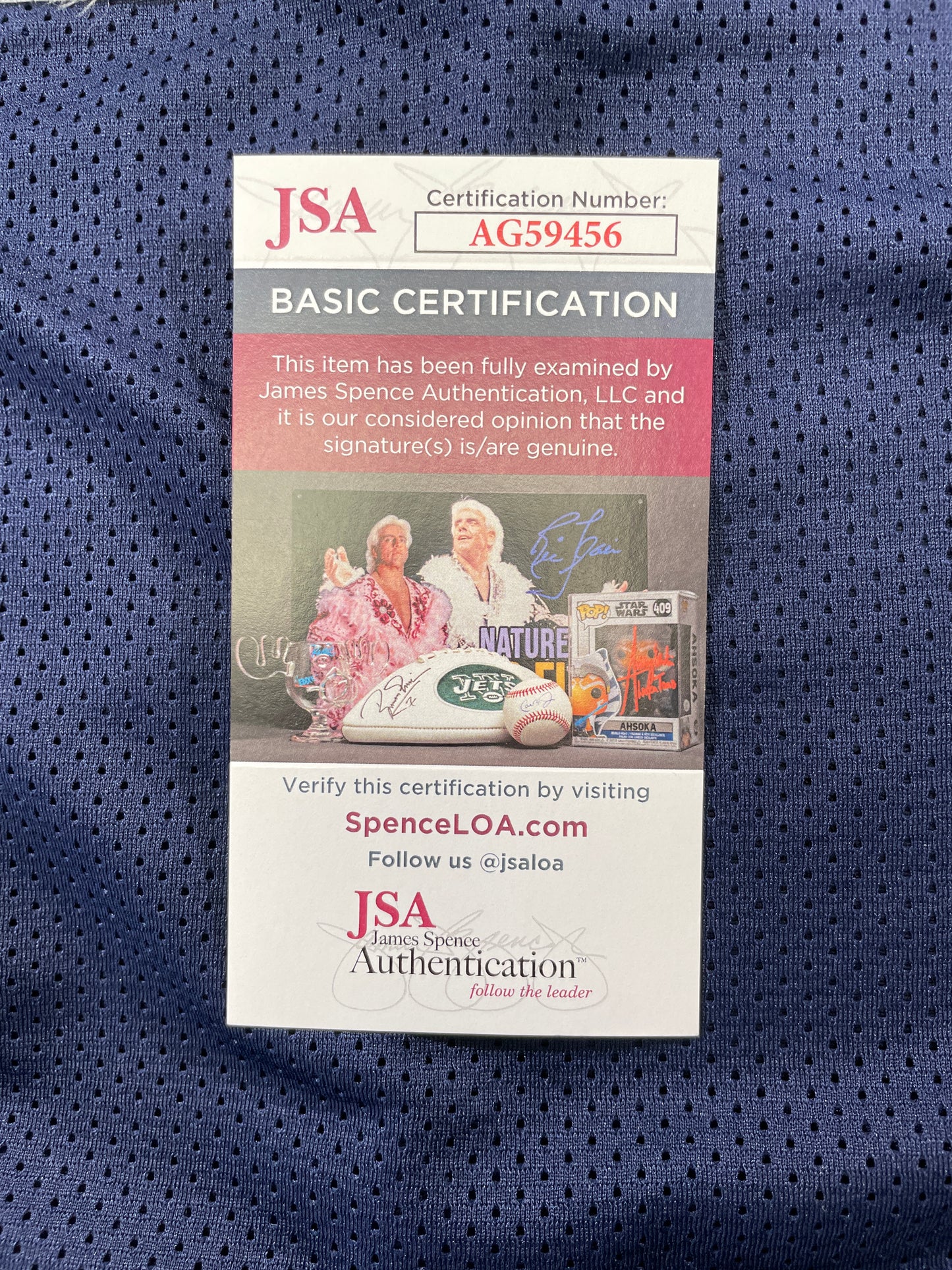 TONY HILL DALLAS COWBOYS SIGNED BLUE JERSEY size 2XL JSA COA