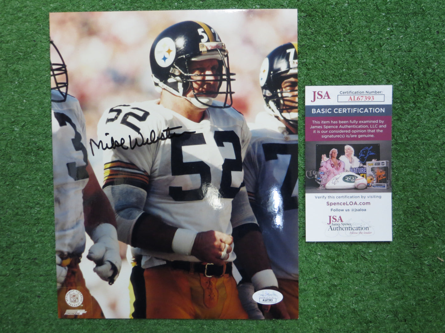 MIKE WEBSTER PITTSBURGH STEELERS SIGNED 8x10 PHOTO JSA COA