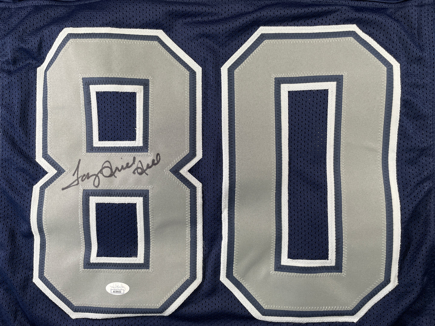 TONY HILL DALLAS COWBOYS SIGNED BLUE JERSEY size 2XL JSA COA