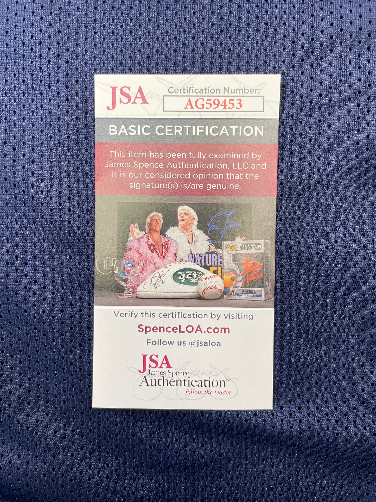 TONY HILL DALLAS COWBOYS SIGNED BLUE JERSEY size 2XL JSA COA