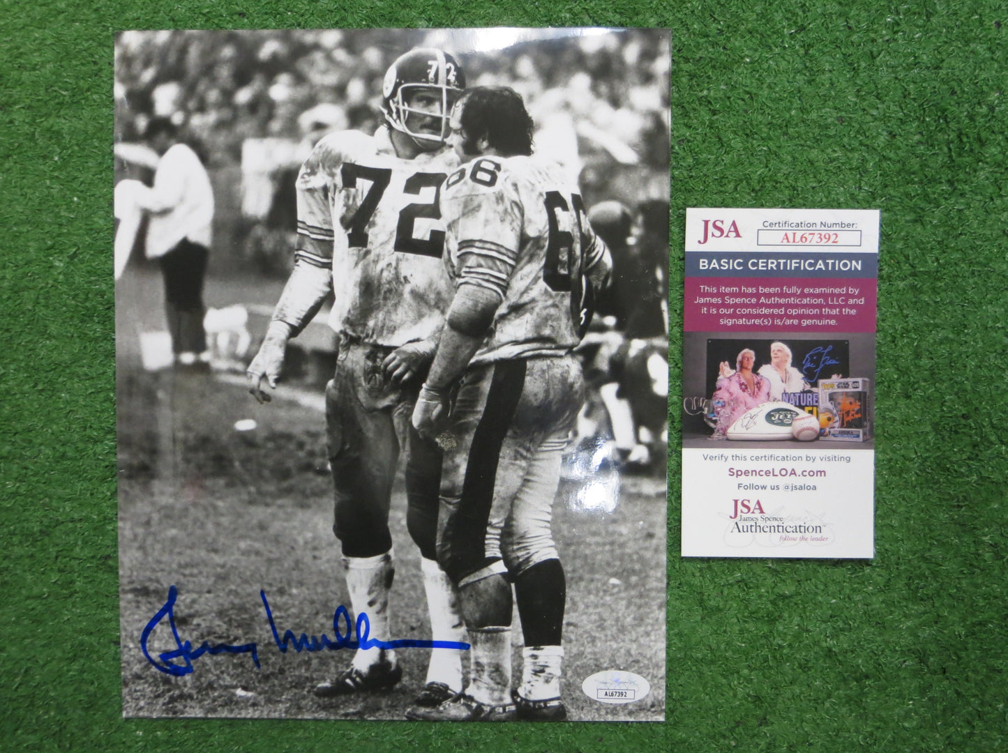 GERRY MULLINS PITTSBURGH STEELERS SIGNED 8x10 PHOTO JSA COA