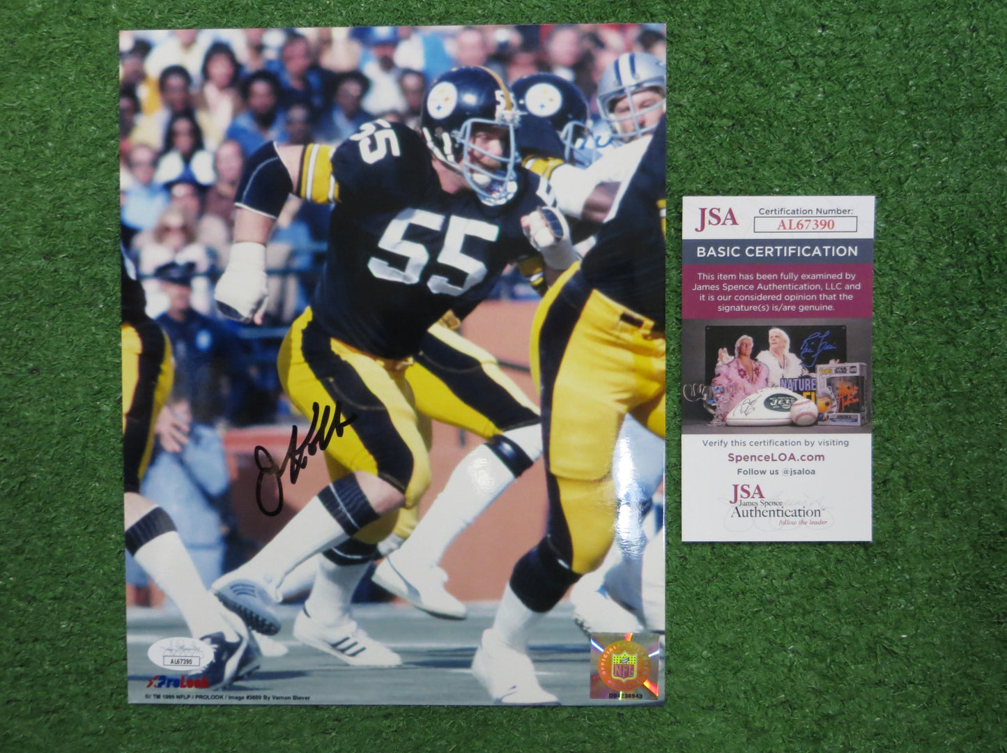 JON KOLB PITTSBURGH STEELERS SIGNED 8x10 PHOTO JSA COA