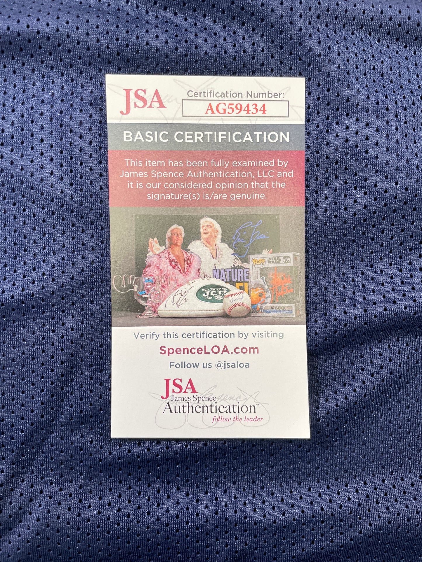 TONY HILL DALLAS COWBOYS SIGNED BLUE JERSEY w/MULTI INSC size XL JSA COA