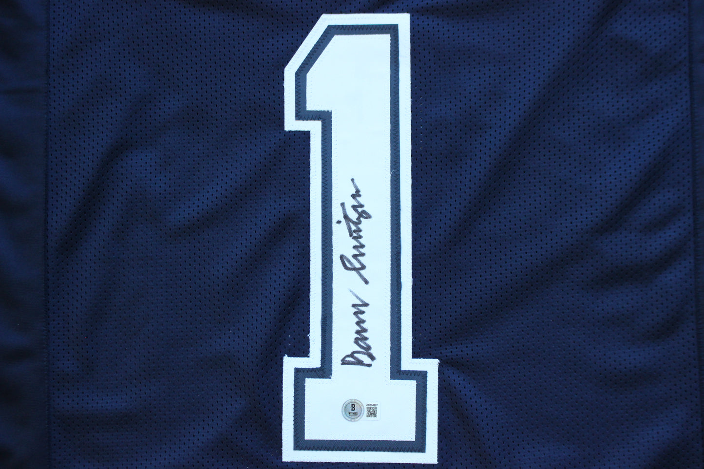 BARRY SWITZER DALLAS COWBOYS SIGNED ROAD STATS JERSEY Sooners BAS COA