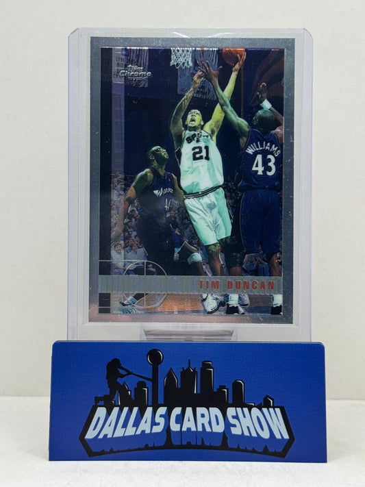 1998 Topps Chrome #115 Tim Duncan Rookie RC