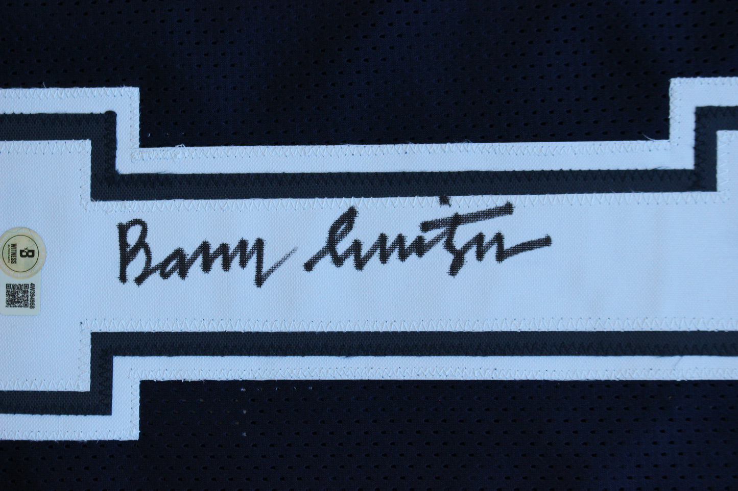 BARRY SWITZER DALLAS COWBOYS SIGNED ROAD STATS JERSEY Sooners BAS COA