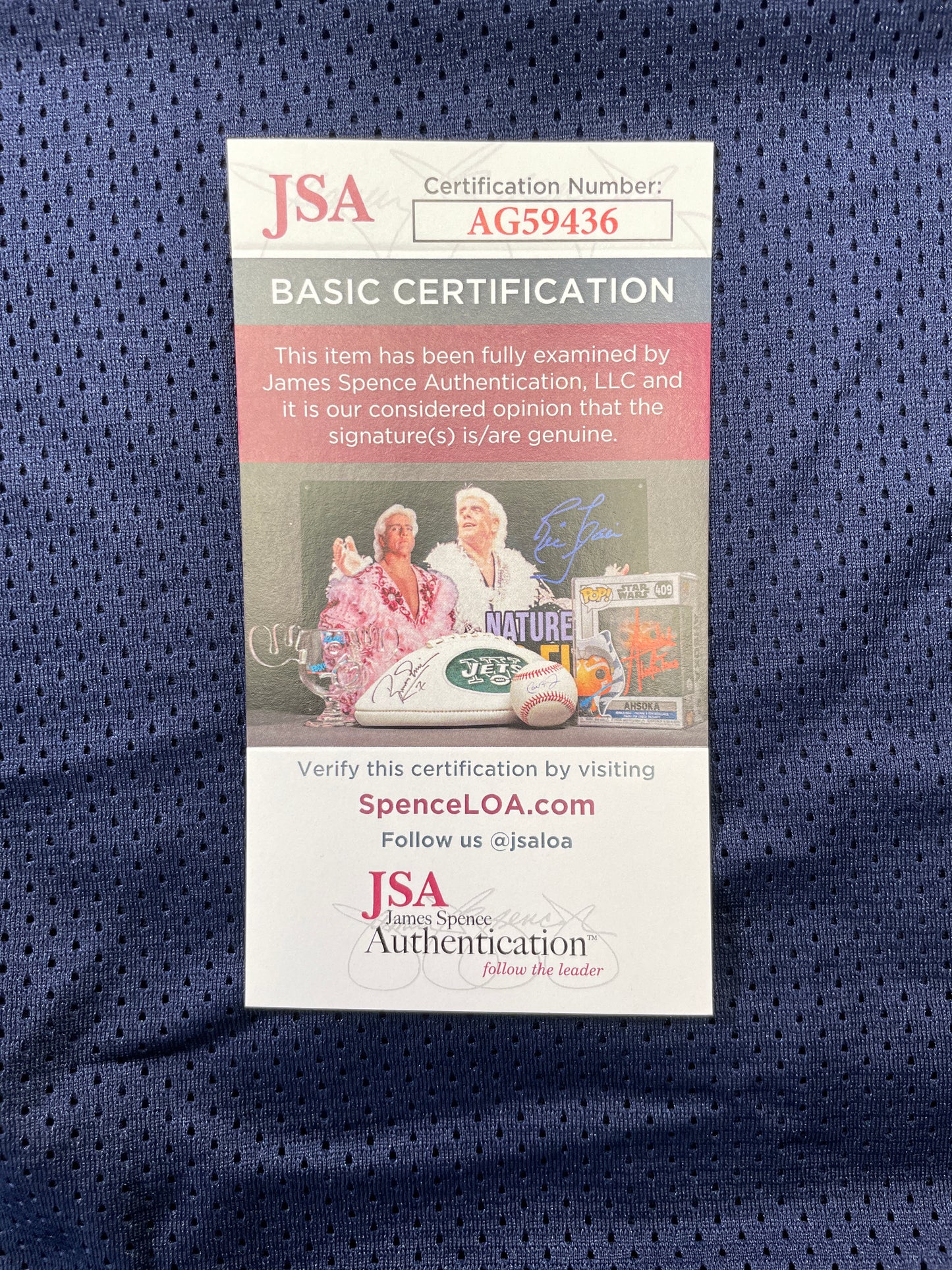 TONY HILL DALLAS COWBOYS SIGNED BLUE JERSEY w/MULTI INSC size XL JSA COA