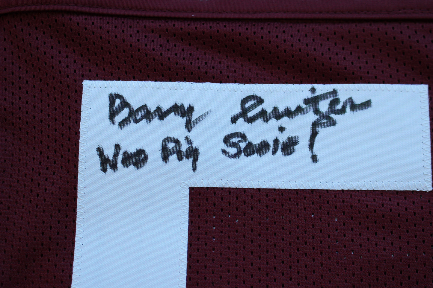 BARRY SWITZER ARKANSAS RAZORBACKS SIGNED JERSEY w/WooPigSooie Sooners Cowboys BAS