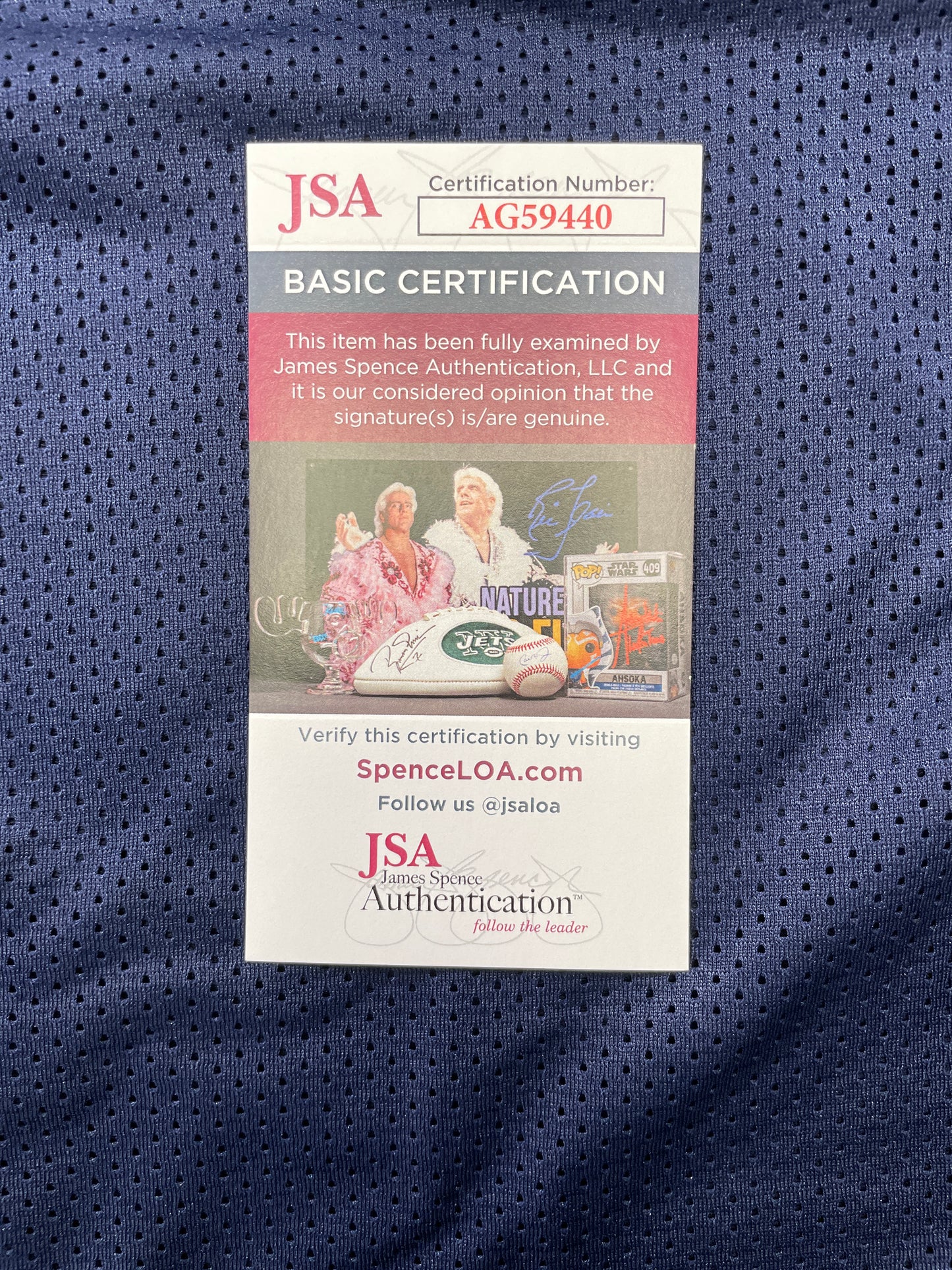 TONY HILL DALLAS COWBOYS SIGNED BLUE JERSEY w/MULTI INSC size XL JSA COA