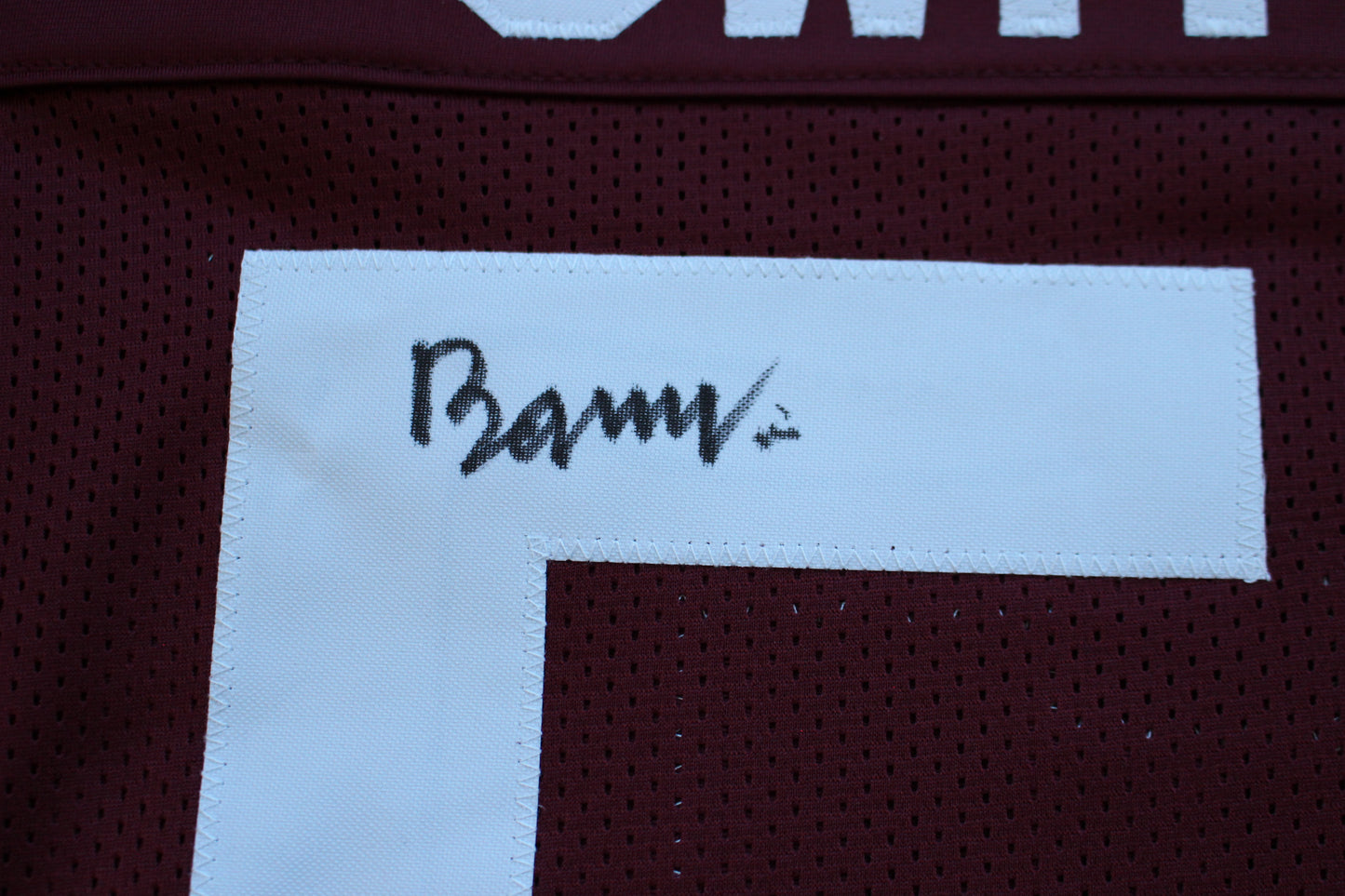 BARRY SWITZER ARKANSAS RAZORBACKS SIGNED JERSEY w/WooPigSooie Sooners Cowboys BAS