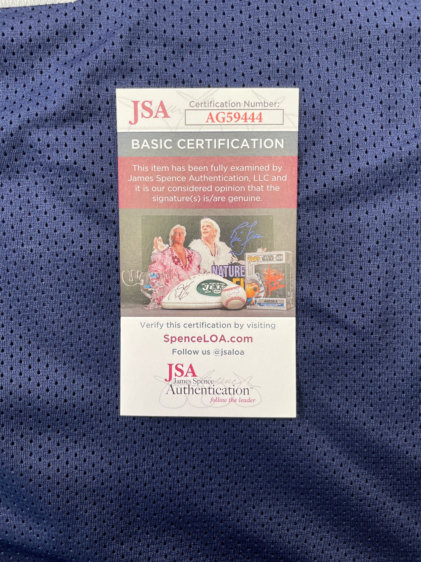 TONY HILL DALLAS COWBOYS SIGNED BLUE JERSEY w/MULTI INSC size XL JSA COA