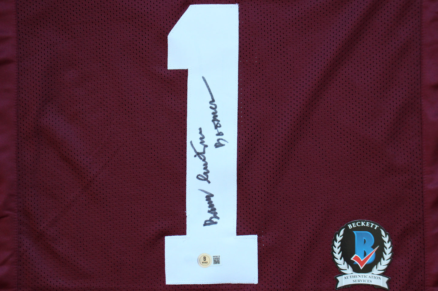BARRY SWITZER OKLAHOMA OU SOONERS SIGNED STAT JERSEY w/Boomer Cowboys BAS