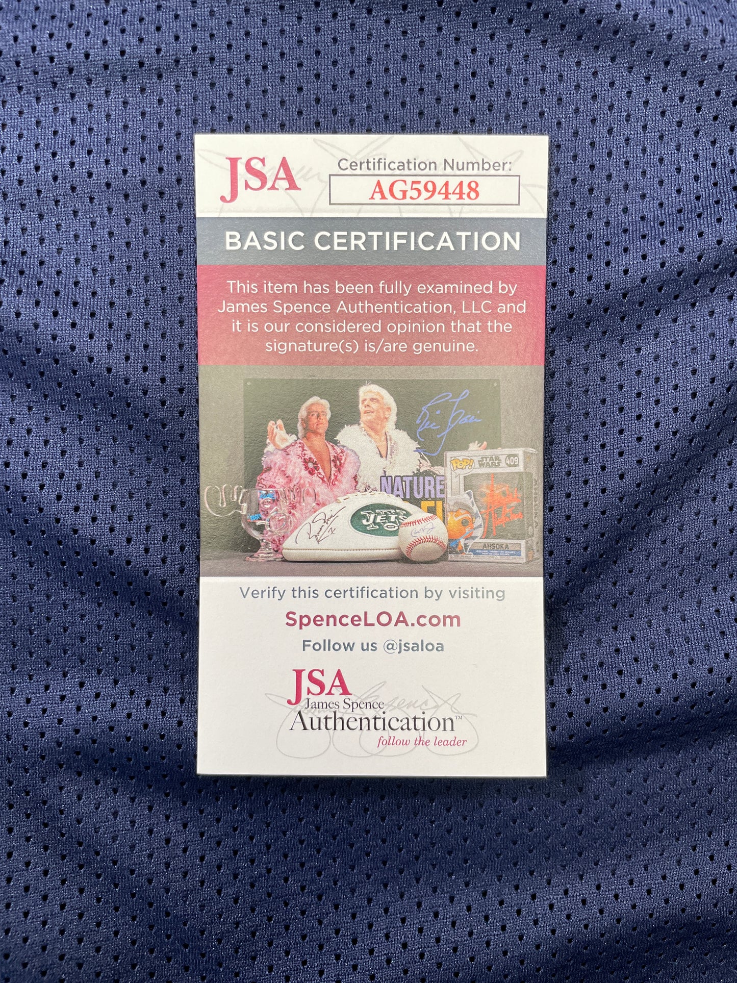 TONY HILL DALLAS COWBOYS SIGNED BLUE JERSEY w/MULTI INSC size XL JSA COA