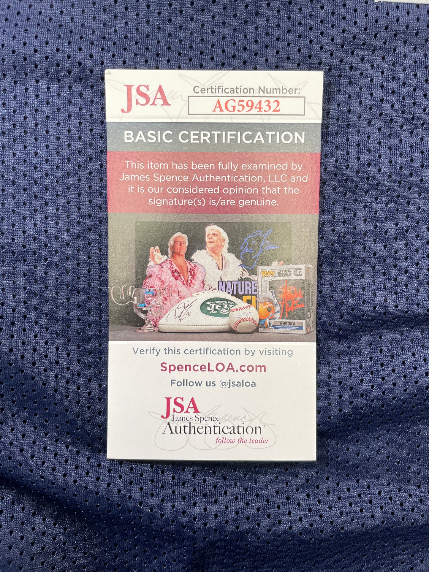 TONY HILL DALLAS COWBOYS SIGNED BLUE JERSEY w/MULTI INSC size XL JSA COA